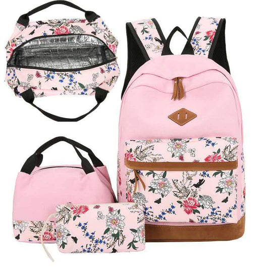 Casual Backpack Three-piece Large Capacity Student Schoolbag Japanese Style